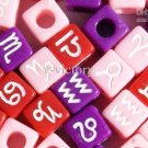 500g Assorted Acrylic Bead / Cube Beads Alphabet Constellation Charm 7mm jewelry accessory