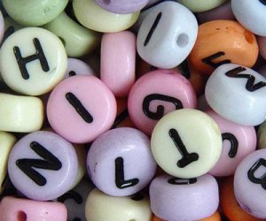 500g Acrylic Bead / Alphabet Charm 6mm/ jewelry accessory B2