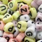 500g Assorted Acrylic Bead / Heart Beads Alphabet ABC Letter Charm 4 x 8mm/ jewelry accessory