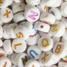 500g White Acrylic Bead / Acrylic Alphabet Charm 6mm/ jewelry accessory