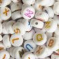 500g White Acrylic Bead / Acrylic Alphabet Charm 6mm/ jewelry accessory