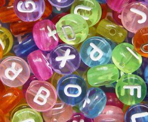 500g Transparent Acrylic Bead / Acrylic Round Alphabet Charm 6mm/ jewelry accessory