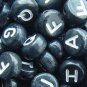 500g Black white Alphabet Acrylic Bead / Acrylic Alphabet 6mm/ jewelry accessory