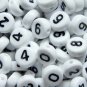 500g Black / White Acrylic Bead Number Beads 6mm/ jewelry accessory