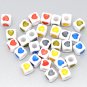 500g Assorted Acrylic Bead / Square Cube Beads Heart Charm 7mm/ jewelry accessory