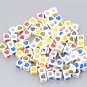 500g Assorted Acrylic Bead / Square Cube Beads Heart Charm 7mm/ jewelry accessory