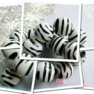 1000g Zebra Striped Stone Shaped Charm Beads 19mm