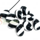 1000g Zebra Striped Candy Charm Beads 15mm