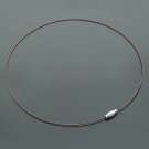 100pcs Brown Memory Steel Necklace Choker Cord Wire Diameter 13cm