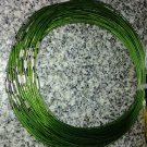 100pcs Green Memory Steel Necklace Choker Cord Wire Diameter 13cm