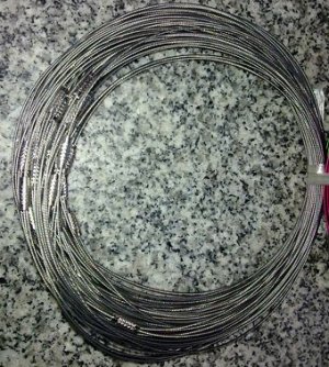 100pcs Nickel Memory Steel Necklace Choker Cord Wire Diameter 13cm