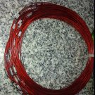 100pcs Red Memory Steel Necklace Choker Cord Wire Diameter 13cm