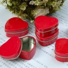 10pcs Jewelry Display Red Heart Love Tin Box Gift Box Case Office Organizer