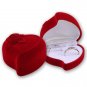 50pcs Jewelry Display Red Heart Rose Love Velvet Ring Stud Box Gift Box Case