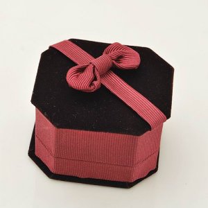 10pcs Jewelry Display Velvet Ring Stud Box Gift Box Case BOW Red