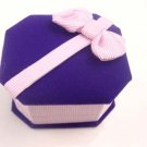 10pcs Blue Jewelry Display Velvet Ring Stud Box Gift Box Case BOW purple