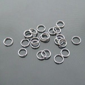 Lot of 500g Double Jump Ring 7mm Finding Accessory silver plated