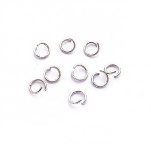Lot of 2280pcs Jump Ring Split Open 7 x 1mm Finding Accessory Rhodium Plated