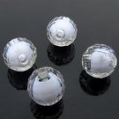 500g Acrylic Bead Round White Core Inside Dye / Craft Jewelry accessory Lantern Transparent