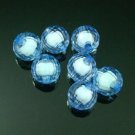 500g Acrylic Bead Round  White Core Inside Dye / Craft Jewelry accessory Lantern Sky Blue
