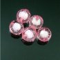 500g Acrylic Round Bead White Core Inside Dye / Craft Jewelry accessory Lantern Sky Pink