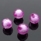 500g Acrylic Bead Round White Core Inside Dye / Craft Jewelry accessory Lantern Sky Fuscia