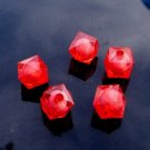 500g Acrylic Square Bead White Core Inside Dye / Craft  Jewelry accessory Lantern Red