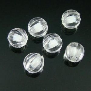500g Acrylic Pumpkin Bead White Core Inside Dye / Craft  Jewelry accessory Lantern Transparent