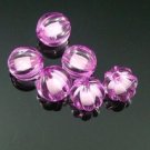 500g Acrylic Pumpkin Bead White Core Inside Dye / Craft  Jewelry accessory Lantern Pink
