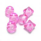500g Acrylic Corner Bead White Core Inside Dye / Craft  Jewelry accessory Lantern Pink
