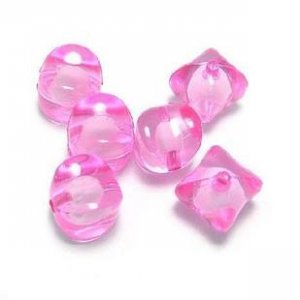 500g Acrylic Corner Bead White Core Inside Dye / Craft  Jewelry accessory Lantern Pink