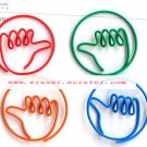 Lot of 200pcs Paper Clip Hand Shaped / Bookmark office B3