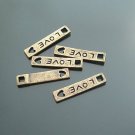 Lot of 500pcs mini Love 21 x 4mm dollhouse miniature toy/jewelry bracelet  metal alloy Charm B2
