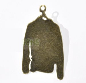 100XDollhouse miniature toy Brass Clothes /jewelry Pendant metal alloy charm 44 x 25mm
