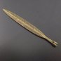 Lot of 200pcs mini Brass Long Leaf Leaves dollhouse miniature toy/jewelry Charm 55 x 5.5mm CM702