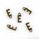 500pcs Alphabet E jewelry bracelet metal Charm Bead  16 X 6mm