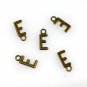 500pcs Alphabet E jewelry bracelet metal Charm Bead  16 X 6mm