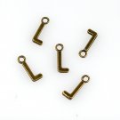 500pcs Alphabet L jewelry bracelet metal Charm Bead  16 X 6mm