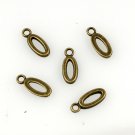 500pcs Alphabet O jewelry bracelet metal Charm Bead  16 X 6mm