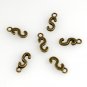 500pcs Alphabet S jewelry bracelet metal Charm Bead  16 X 6mm