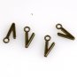500pcs Alphabet V jewelry bracelet metal Charm Bead  16 X 6mm