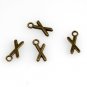 500pcs Alphabet X jewelry bracelet metal Charm Bead  16 X 6mm