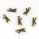 500pcs Alphabet K jewelry bracelet metal Charm Bead  16 X 6mm