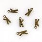 500pcs Alphabet K jewelry bracelet metal Charm Bead  16 X 6mm