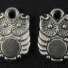 500pcs Owl jewelry bracelet metal Charm Bead  14 X 10mm