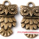500pcs Owl jewelry bracelet metal Charm Bead  20 X 11mm