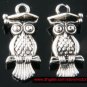 500pcs Owl jewelry bracelet metal Charm Bead  22 X 10mm