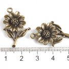 300 XDollhouse Sunflower  /jewelry Pendant metal alloy charm 27 x 18mm
