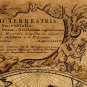 Antique Navigation World Map Cotton Canvos Map Retro Map 100 x 81cm