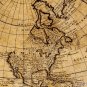Antique Navigation World Map Cotton Canvos Map Retro Map 100 x 81cm